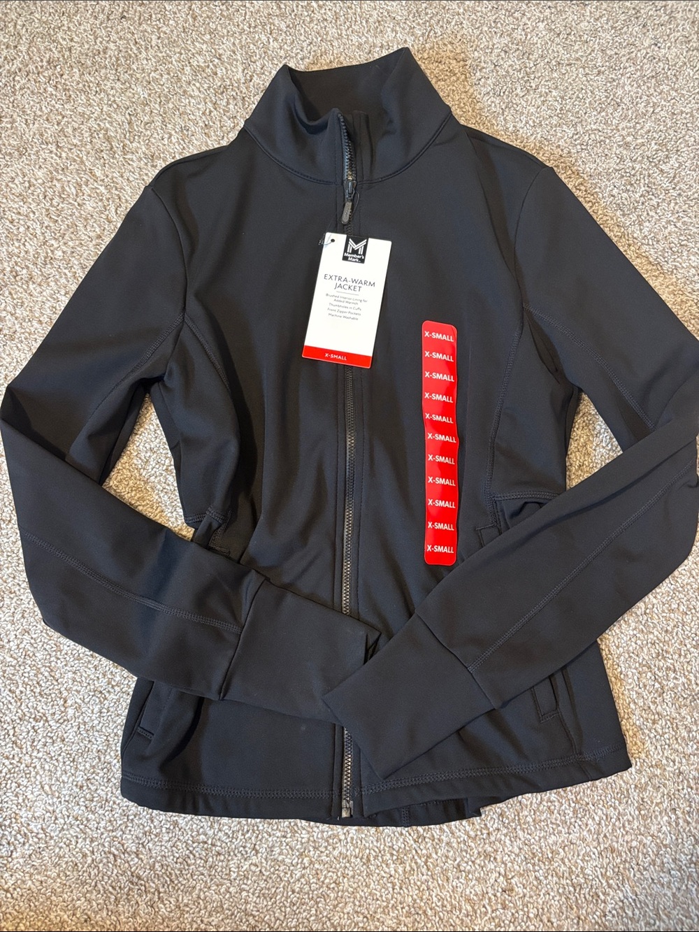 Black Zip Up Define Workout Jacket